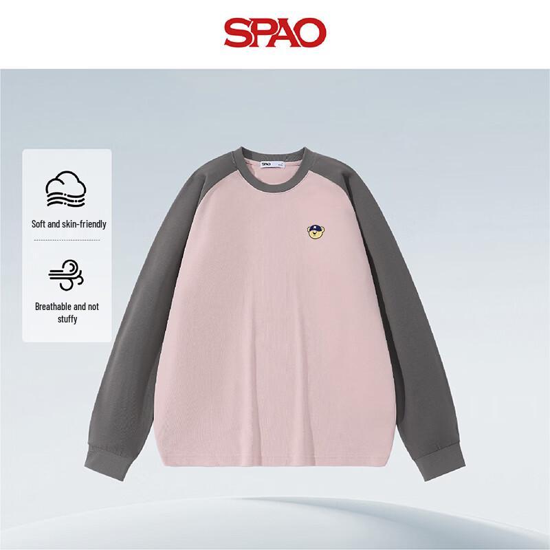SPAO Men's Bear Embroidered Long-Sleeve T-Shirt