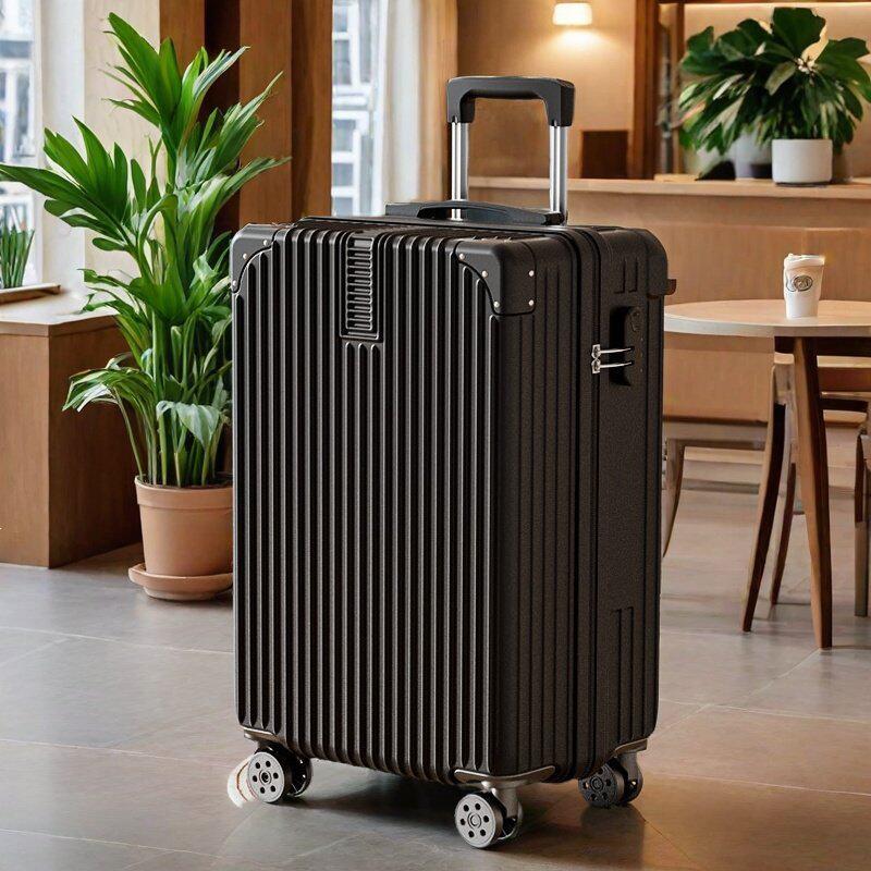 Front Hook Trolley Luggage Case for Students, Large Capacity Travel Case, Secure Men's Password Suitcase