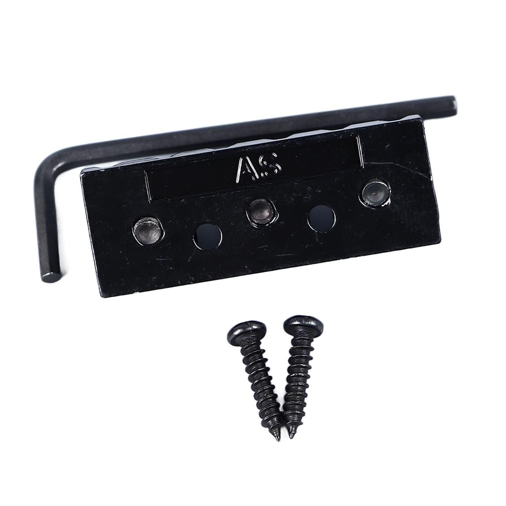 Electric Guitar Nut 42mm Length Metal Guitar String Locking Nut with Screws and Wrench