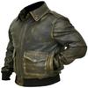 NOORA Men's Real Lambskin Distressed Brown Leather Jacket ST077