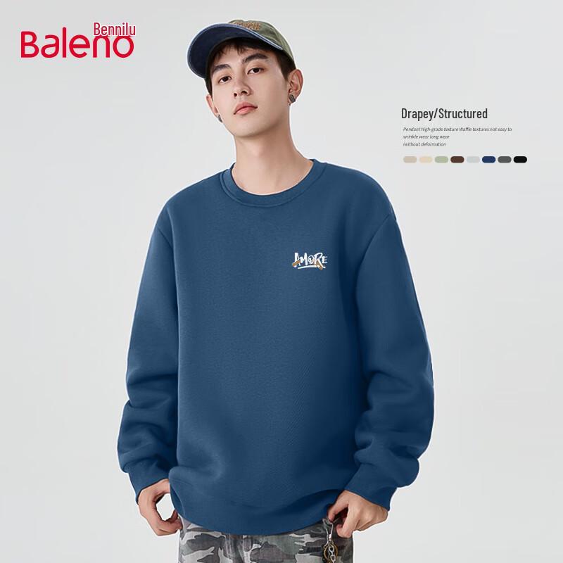 Baleno Men's Knit Round Neck Graphic Sweatshirt