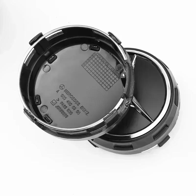 CRI1EES 4PCS 75mm NEW Car Wheel Center Hub Caps Cover Mercedes Benz B/C/E/S Class A Class C200L GLC GLK CLA W166 W163 W221