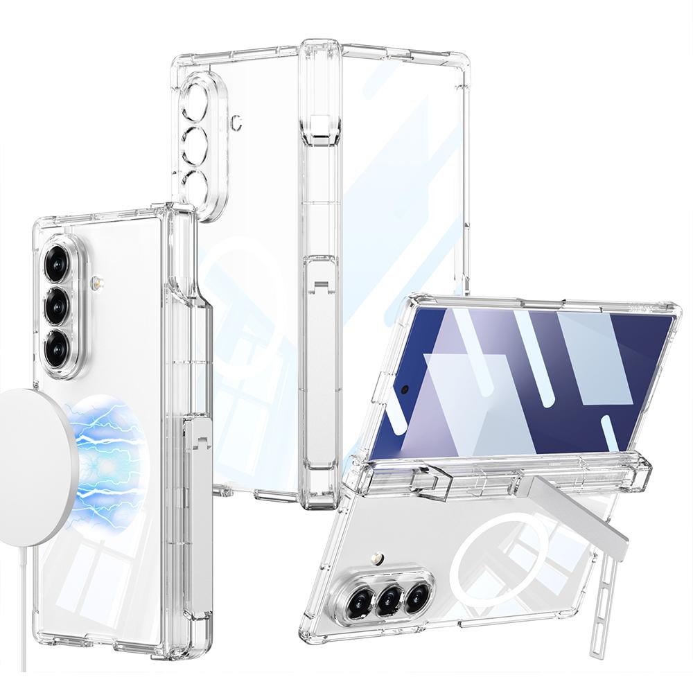 GKK For Samsung Galaxy Z Fold7 5G Magnetic Case Airbag Drop-Proof Hinge Protection Phone Cover with Pen Holder/Kickstand