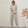 JPNTKY Women's Fashion Casual Long Sleeve O-Neck Pants Suits