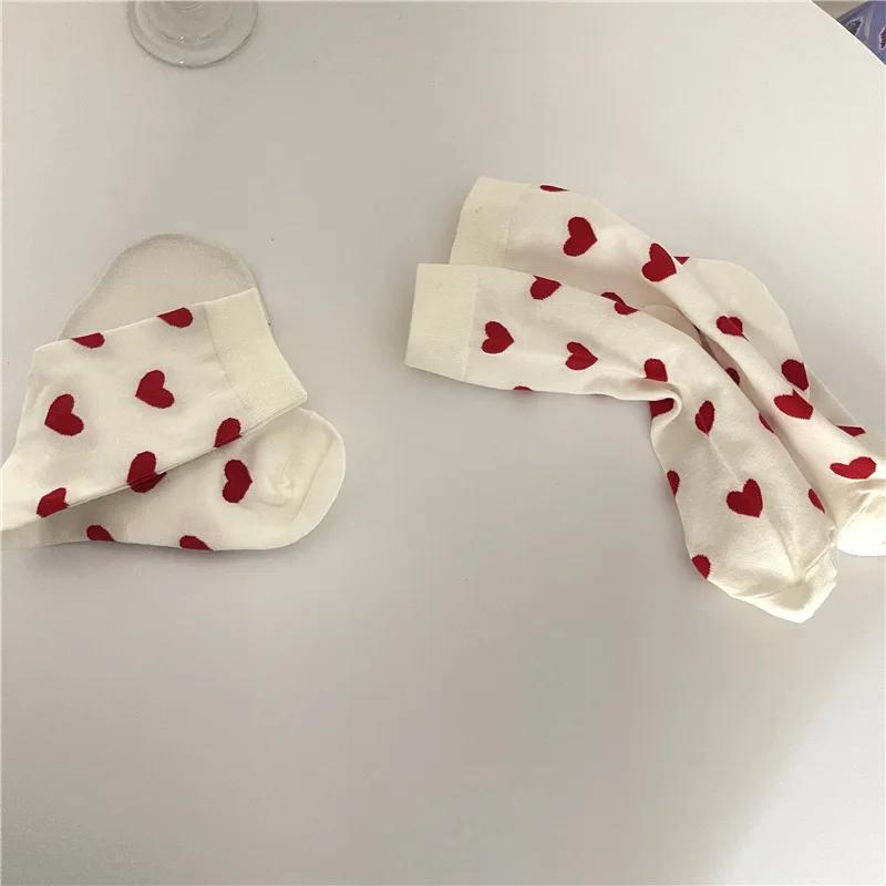 Calzino da uomo con motivo a cuore rosso divertente e amorevole in cotone, calzino da equipaggio stile street, calzini da equipaggio, regalo per uomo, marito, calzini da strada carini, novità, funky