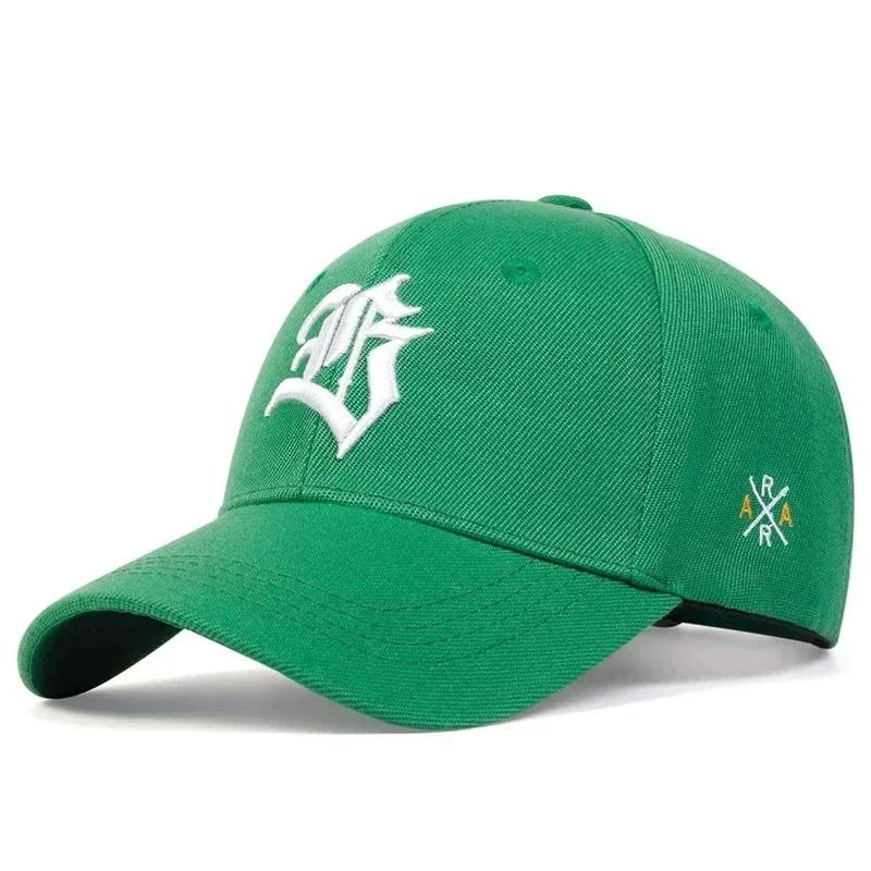 

Unisex Personality B Letter Embroidery Baseball Cap Spring and Autumn Outdoor Adjustable Casual Hats Hip Hop Sunscreen Hat зелений