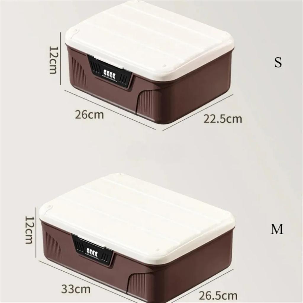Safe Security Storage Box Passport Cash Organizer Case Household Valuables Jewelry Document Privacy Security Storage Safe Box
