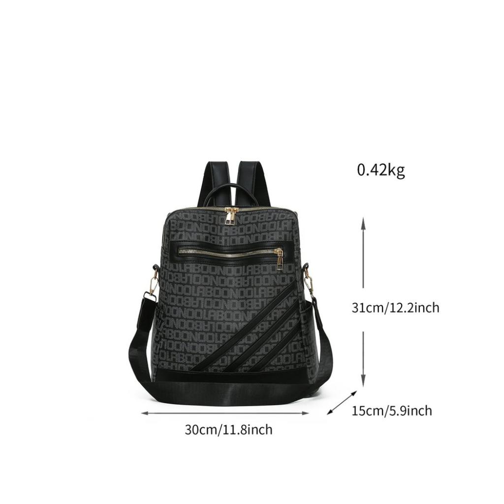 Backpack for Women PU Large Capacity Multi Pocket Adjustable Strap for Commuting and Travel