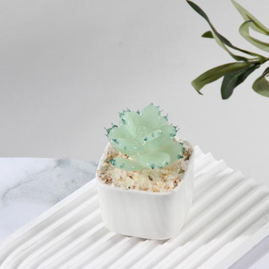 Glazed Succulents Potted Plants Artificial Succulents Mini Maintenance-Free
