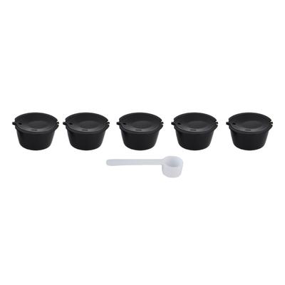 5 Stück 50 ml Kaffeekapsel wiederverwendbarer Kaffeefilterbecher mit Löffel für DOLCE GUSTO Kaffeemaschine