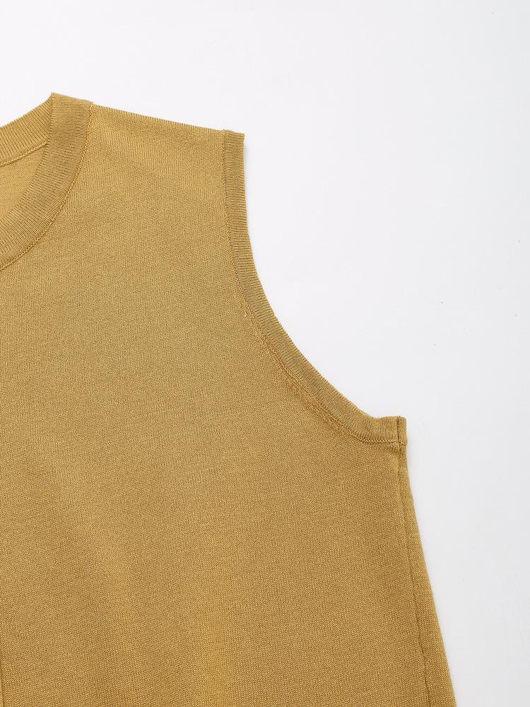 French Spicy Girl Style Sleeveless Ribbed Knitwear Vest