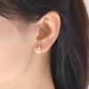 ESTELLE Earrings Silver Yellow Gold Plated Cubic Zirconia [Official] Women's 0776-0065-0000-0000