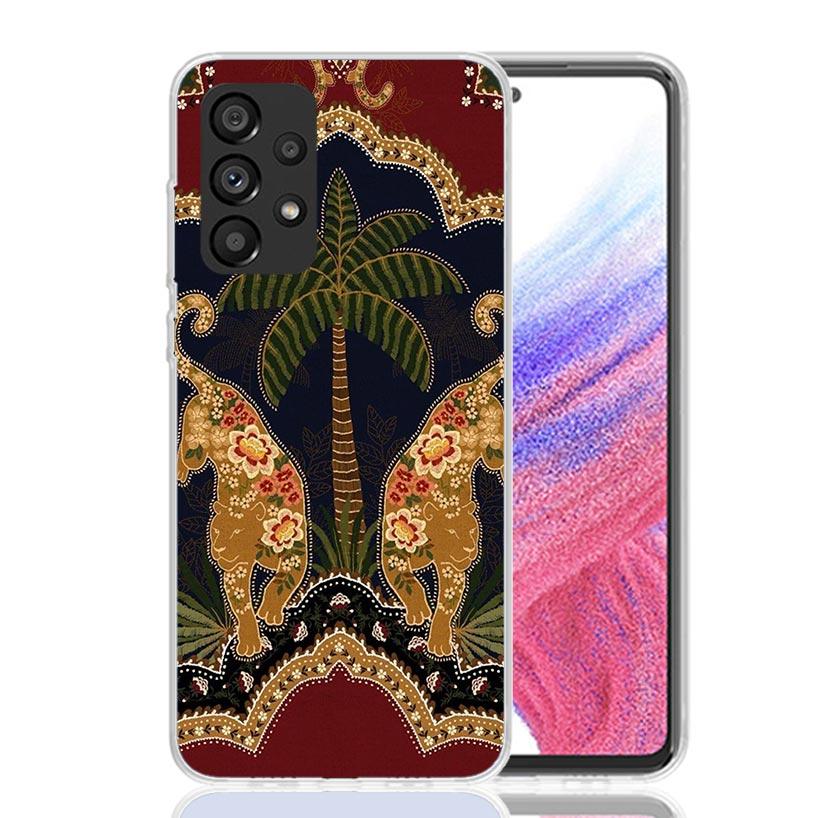 African Style Fabric Pattern Phone Case For Samsung Galaxy A17 A16 A14 A15 A13 A57 A56 A54 A55 A53 A37 A36 A34 A35 A33 A26 A24 A