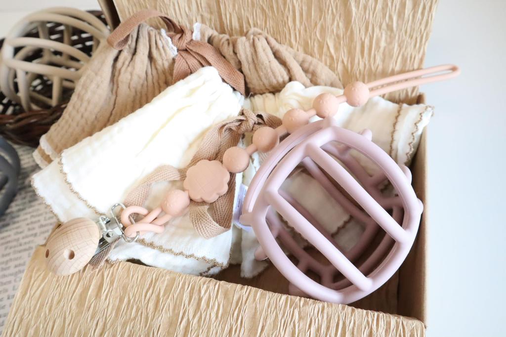 Oball Silicone Korean Baby Silicone Teething Baby Shower Easy To Clean Ball, Style, Children's Supplies, Toy, Ball, Pacifier, Gift, Washable, (Dusty