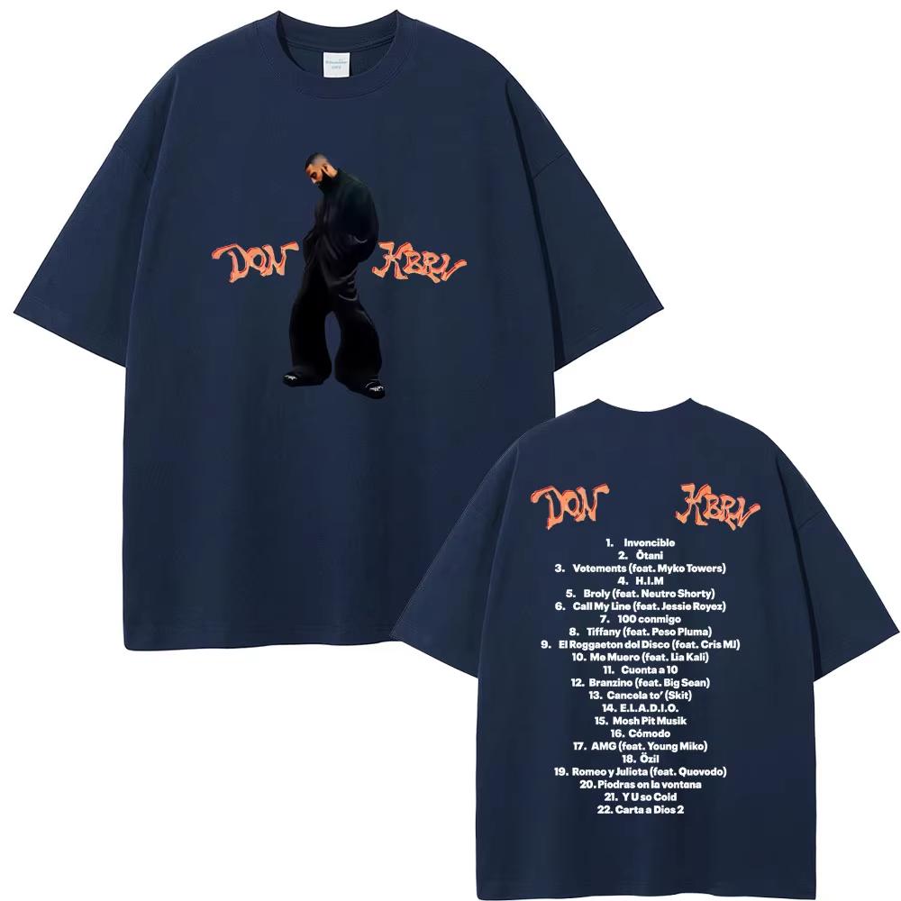 

Rapper Eladio Carrion 2025 New Album DON KBRN Print Tshirt Summer Men Women Fashion Hip Hop Oversized T-shirt Male Casual Tees 4XL