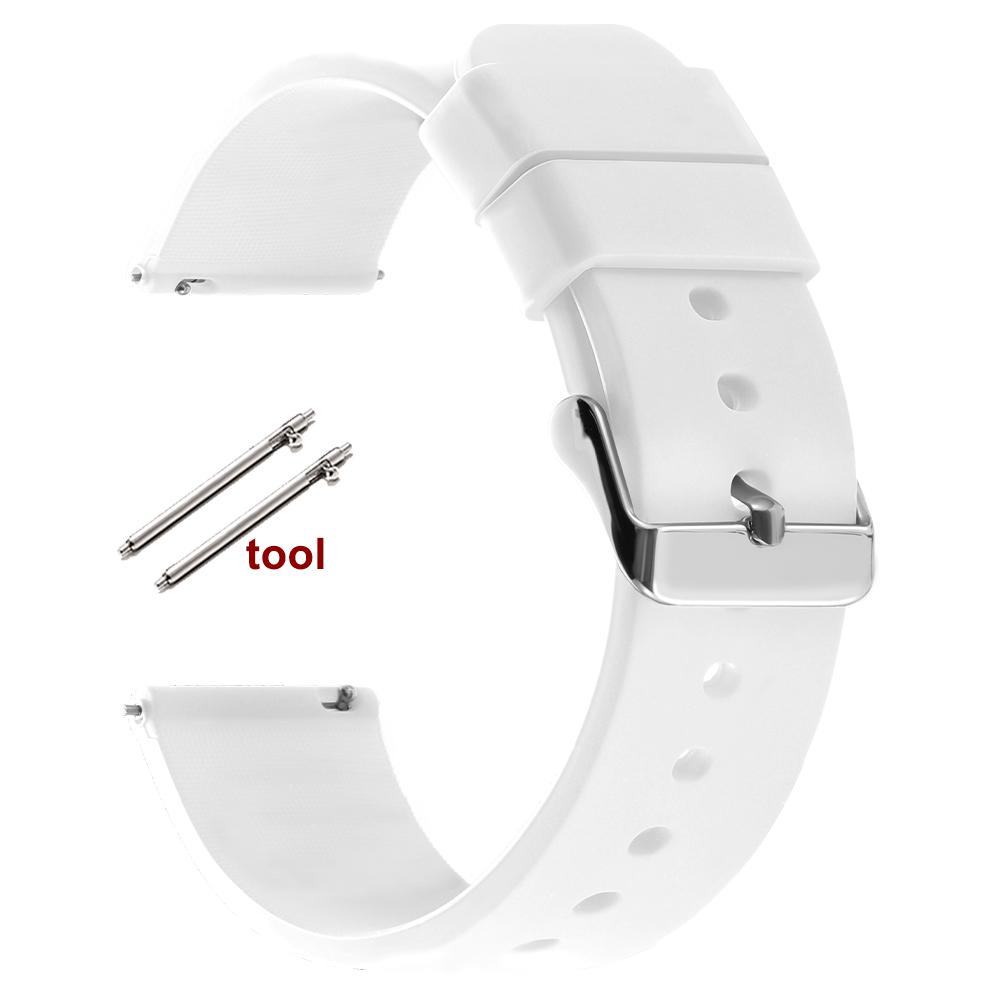 Soft Silicone Watch Strap 16mm 18mm 20mm 22mm 24 for Omega Wristband Quick Release Candy Color Watchbands for Men Women Bracelet