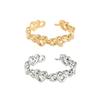 Thumb Ring Hollow Heart Shape Adjustable Opening Design Finger Ring Stainless Steel Finger Band Versatile Jewelry Gift