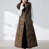 Sleeves Detachable Fashion Woman Parkas Winter Long Coats With Belt Hooded Thick Female Jackets