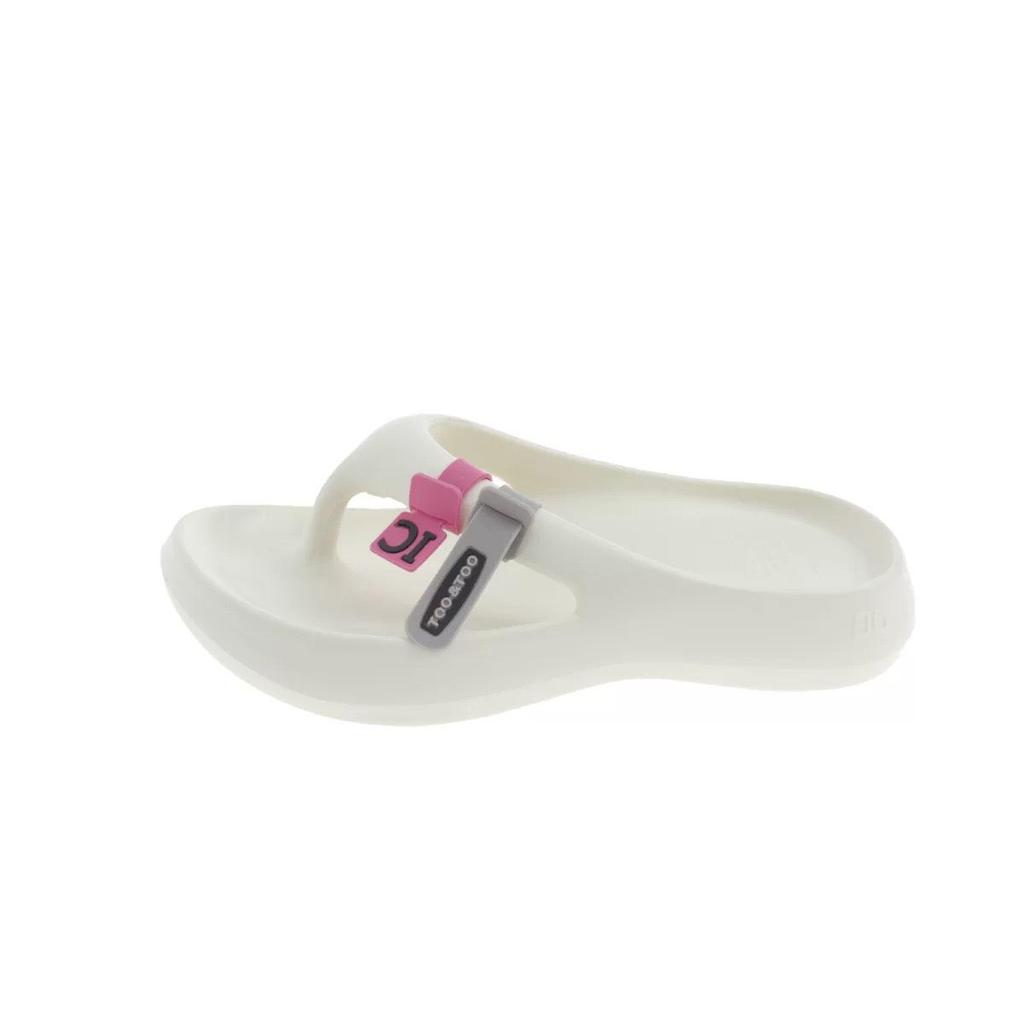 Korean Women's Fashion Silver Thick Sole Height-Boost Beach Slippers