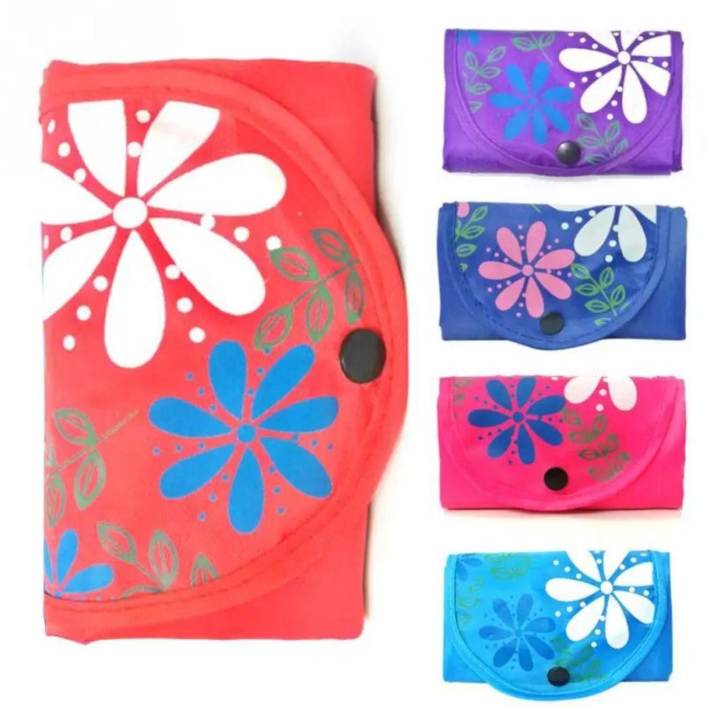 

Eco-Friendly Grocery Bag Floral Print Tote Bag Washable Handbag Pouch Kitchen