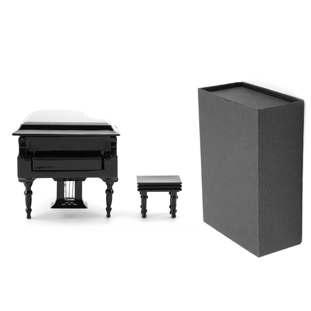 Exquisite Wooden Mini Piano Model Display Decoration Home Coffee House Ornament
