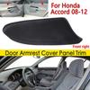 For Honda Accord 2008-12 Sedan Front Door Panel Armrest Cover Leather Black B