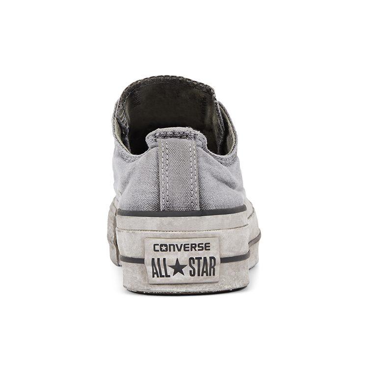 Chuck Taylor All Star Wmns Converse Piattaforma Rialzata Low 'Smoked Canvas - Grigio' Donna 563112C