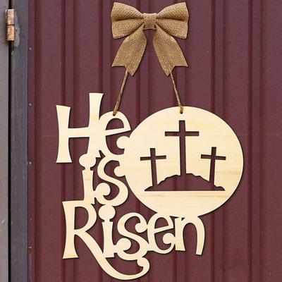 Easter Pendant Home Furnishings Classic Easter Welcome Hanging Wooden Wall Hanging Wooden Plaque