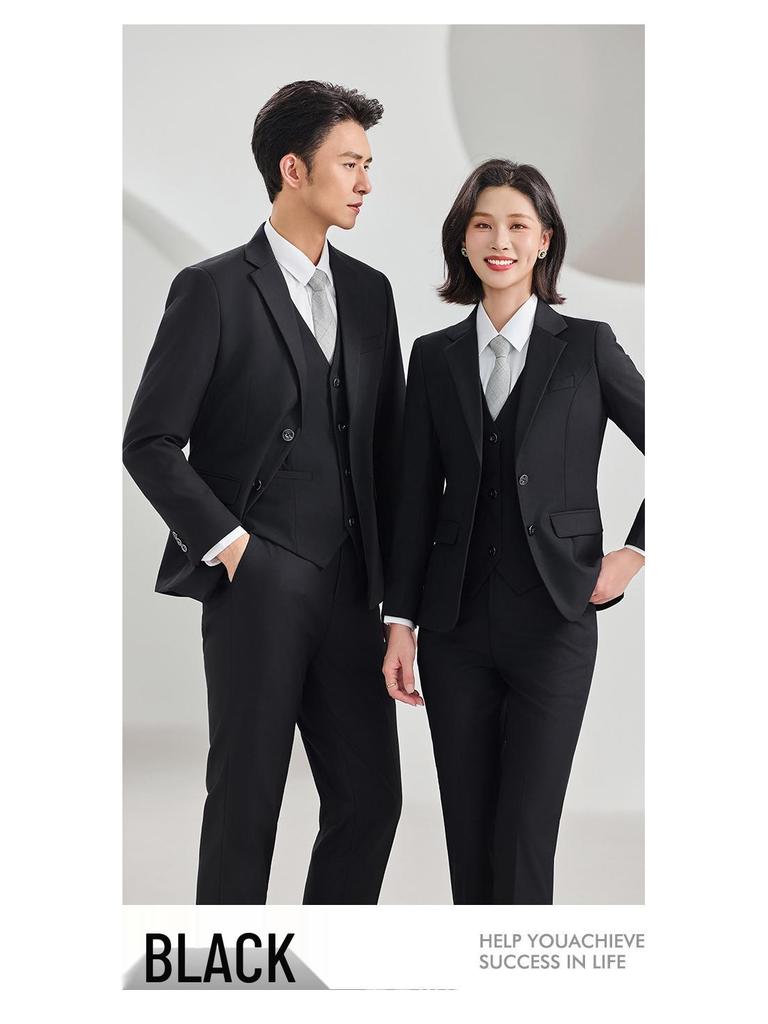 Professional Suit Sets: Women's Jackets & Men's Formal Interview Wear for Hotel Managers and Business Companies