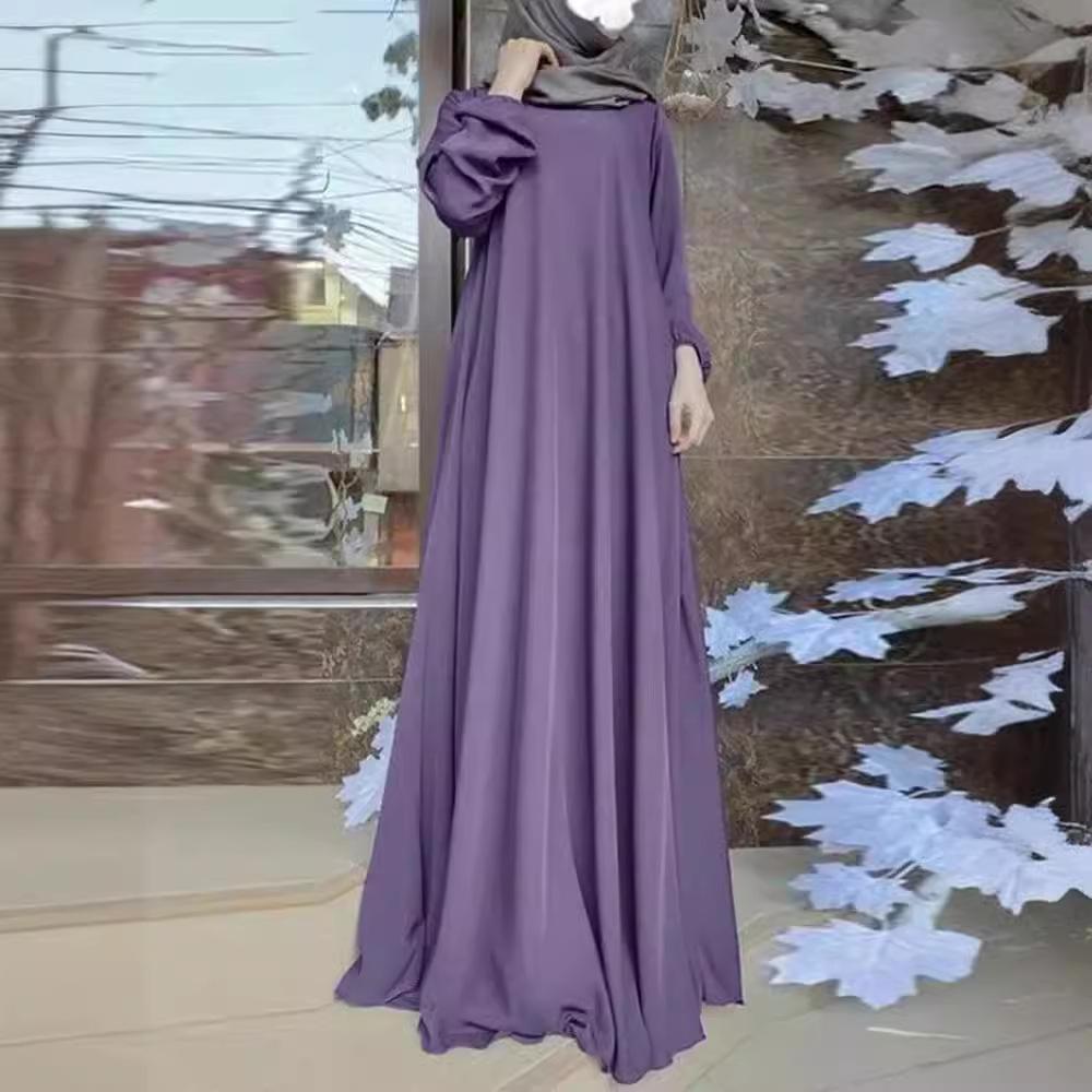 2024 Middle Eastern Muslim Casual Loose Long Robe Dress