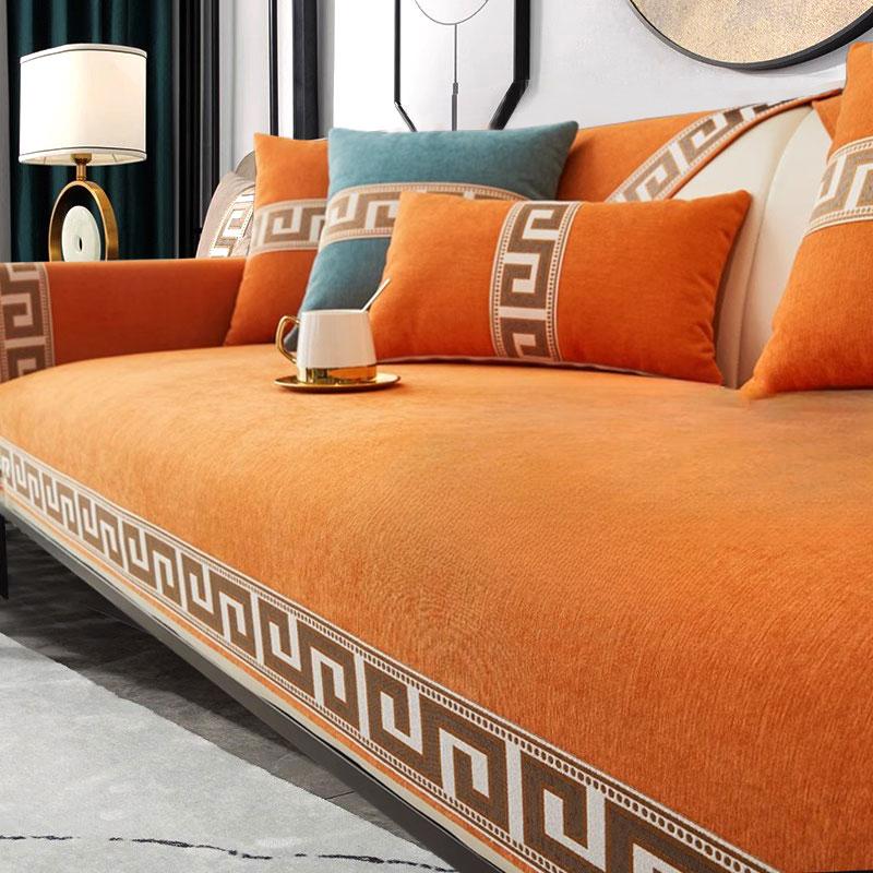 

Универсальный чехол для дивана на четыре сезона, Снежный Нил, Китайская вышивка, Противоскользящий коврик для дивана, Комбинация подушек для дивана из массива дерева, Полотенце для дивана 70x70cm