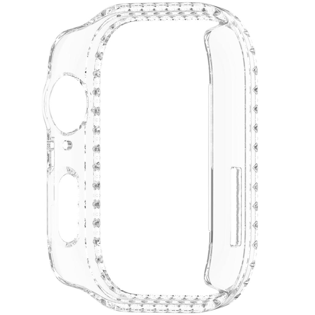 For Huawei Watch Fit 3 Watch Case Diamond Decor Half Coverage Hollow PC Watch Protective Cover