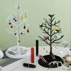 1pc,Tree Shaped Jewelry Display Stand with Tray, Earrings, Necklaces, Rings, Jewelry Storage Rack, Desktop Jewelry Tower