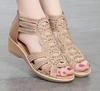 Soft Leather Roman Sandals Women's Summer New Soft Soled Shoes Fashion Outside Wear Women Sandals Wedges Women's Sandals C1080
