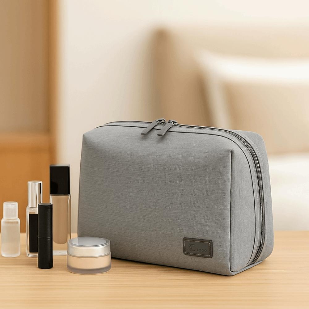 Solid Color Cosmetic Storage Bag Waterproof Toiletry Wash Bag Zipper Makeup Bag  Girls