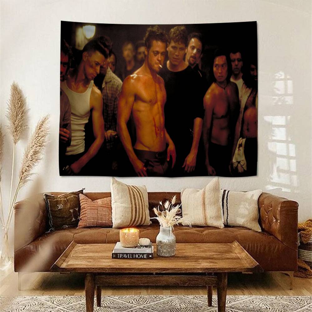 Cult Movie FFight CClub Tapestry Art Printing Japanese Wall Tapestry Anime Wall Hanging Home Decor