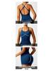 Women's Tie-Dye Cross-Back One-Piece Yoga Suit, Hip-Lifting Athletic Jumpsuit for Outdoor Fitness.