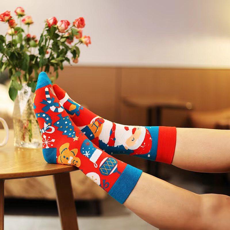Mandarin Duck Men's and Women's Socks Original AB Trendy Socks Medium High Tube Socks Flower Fruit Animal Cartoon Cotton Socks