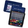 Coloring Pencils Set In Metal Case Coloured Pencil with Brush Portable Artist Watercolor Pencil for Coloring Sketching