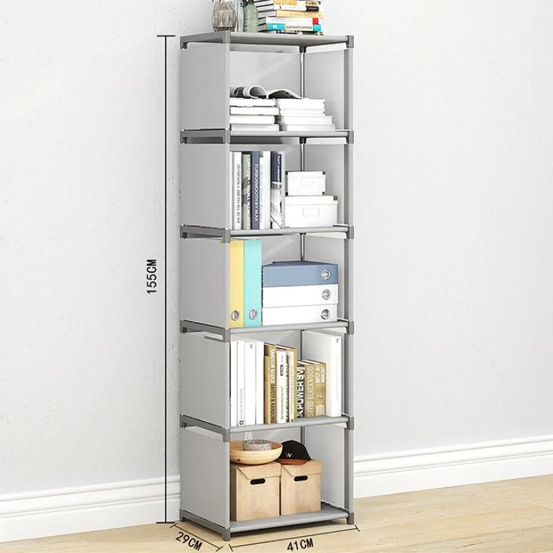DIY Bookshelf Multi-layer Book Organizer Debris Rack Shelf Home Decor Storage Locker Portable Multi-layer Easy Assembly Bookcase