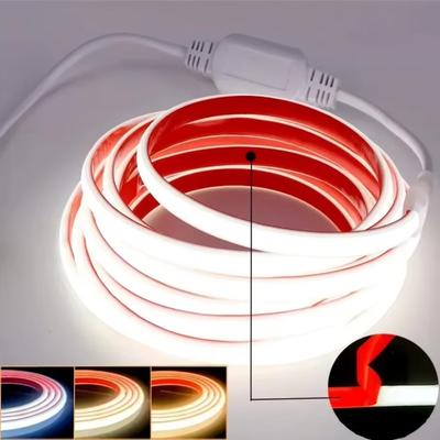 30m COB LED Light Strip IP68 Waterproof Adhesive Tape With 220V EU Plug Flex Silicone Tube Lamp For Home Outdoor Garden Lighting
