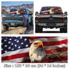 Car Sticker Rear Windshield American Flag Animal Graphic Decal DIY Decoration