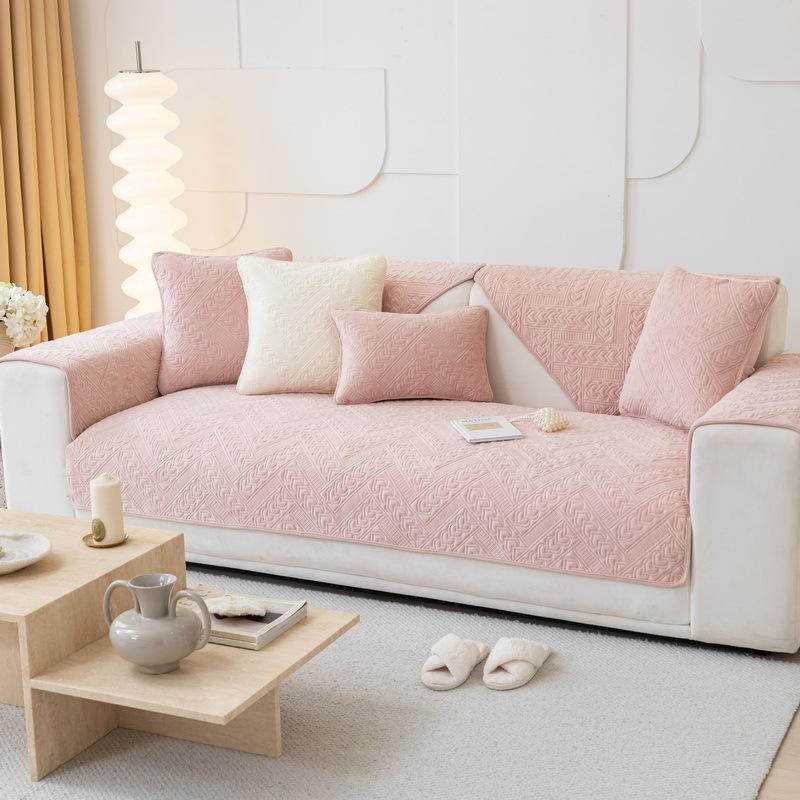 Winter Plush Sofa Cushion Non-Slip Thickened Autumn And Winter  New Seat Cushion White Leather Sofa Cover Cover Cloth Towel