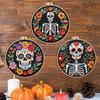 New Halloween Skull Diy Handmade Embroidery Material Pack Needle And Thread Kit Self-Embroidery Creative