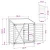 Garden Shed Natural 106 x 56 x 113.5 cm Solid Spruce Wood