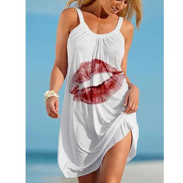 Sunflower Print Beach Dress Women Boho Sexy Strap Mini Dress Summer Floral Party Dresses Sleeveless Hem Sundress Camisole Short