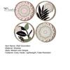 Zestaw Czterech Okrągłych Płyt Ściennych 4 Szt. Wystrój Boho, Drewniane Geometryczne Kwiatowe Elegancka Sztuka Dekoracji Wnętrz Domu, Estetyka Wiejska Wiszące Ozdoby