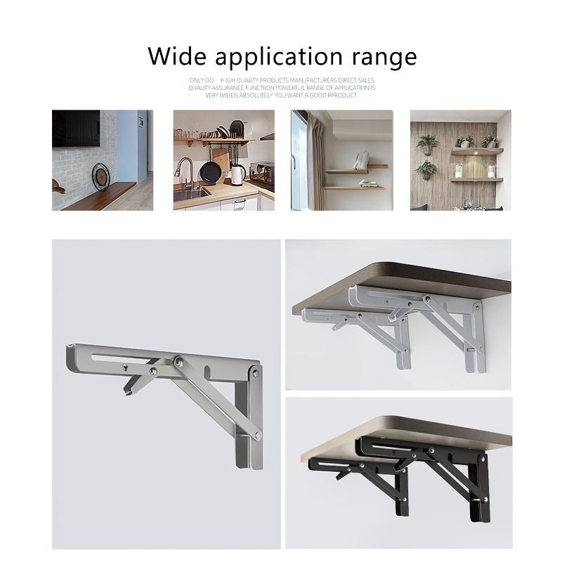 8/10/12/14 Inch Heavy Duty Stainless Steel Folding Bracket Adjustable Wall Mount Table Desk Furniture Support 1 Pack