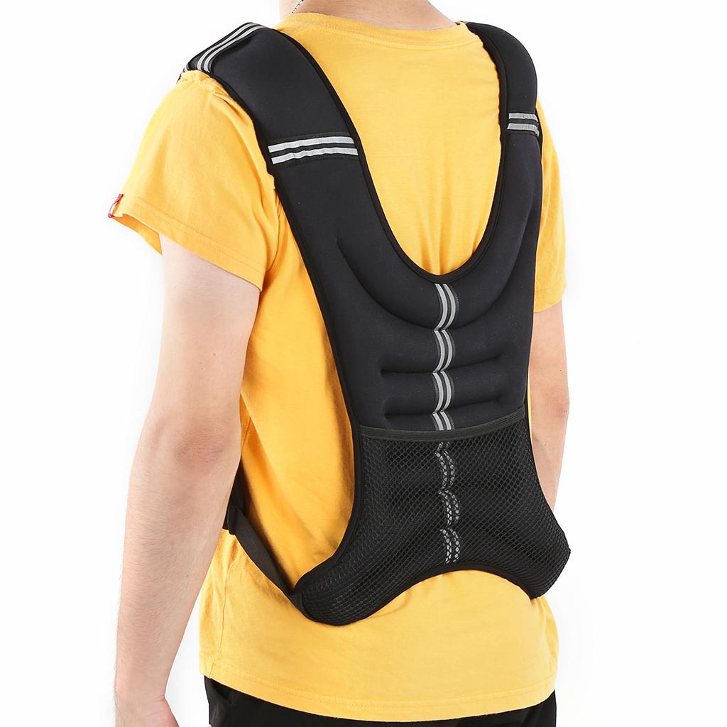 Weighted Vest, Buckle Body Weight Training Vest with Reflective Strips, Training Equipment for Fitness and Weight Loss