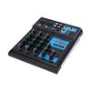 4 Channel Sound Mixer Mic Set with Dual Wireless UHF Microphone RGB Mixing Console for Home Karaoke DJ Support MP3